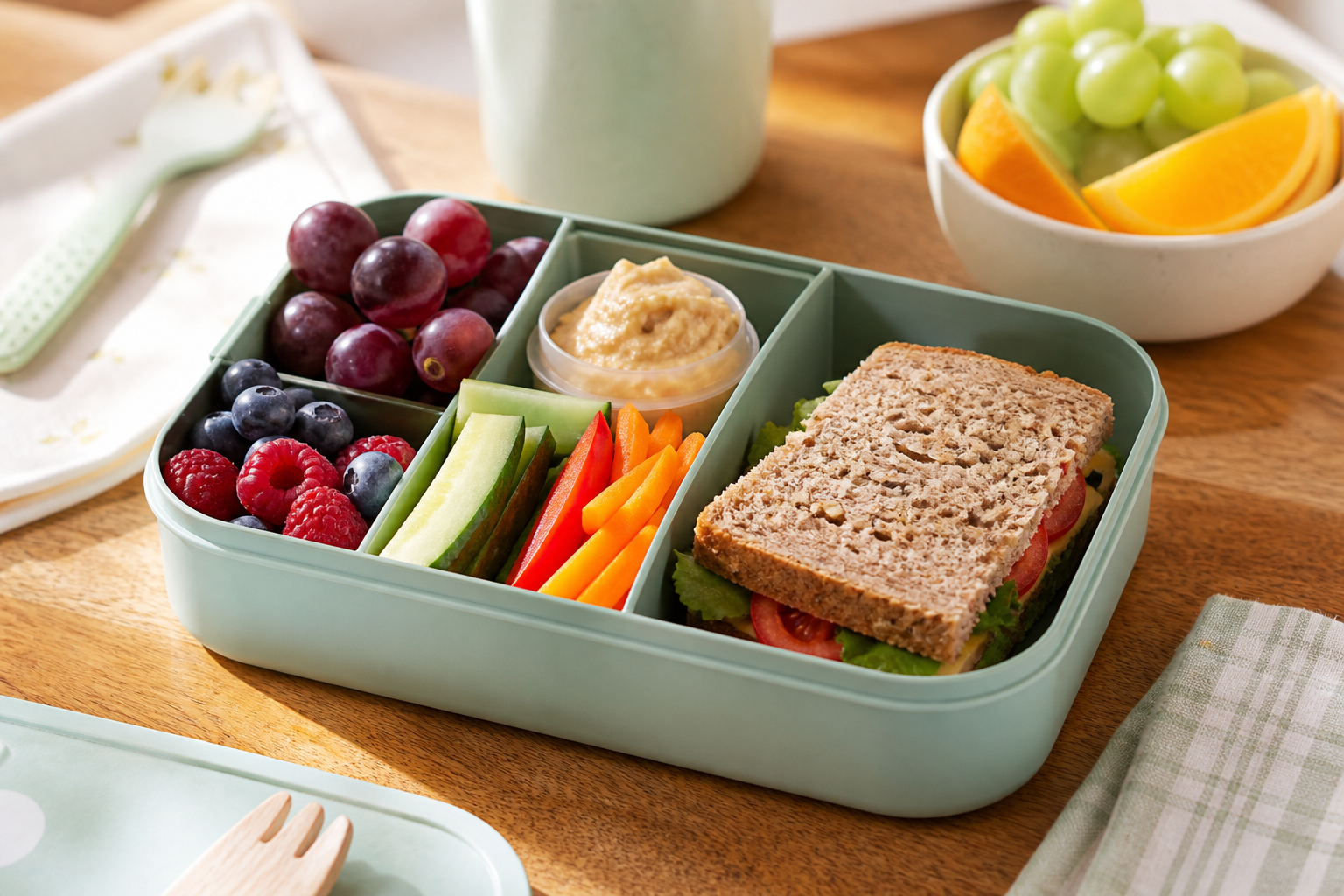 Een gezonde lunch voor je kind in een bento